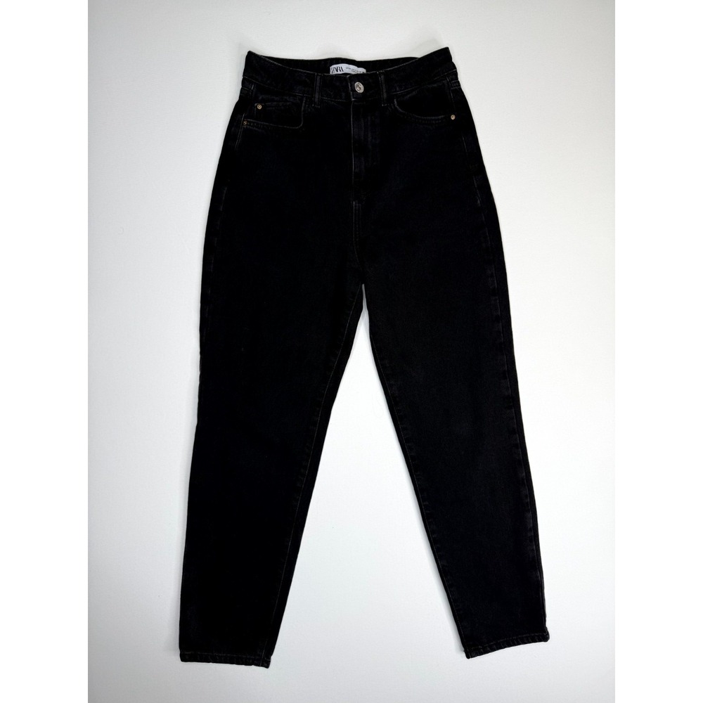 Zara Jeans Womens‎ 4 Black Dark Wash Denim Cotton Skinny Leg Casual Streetwear